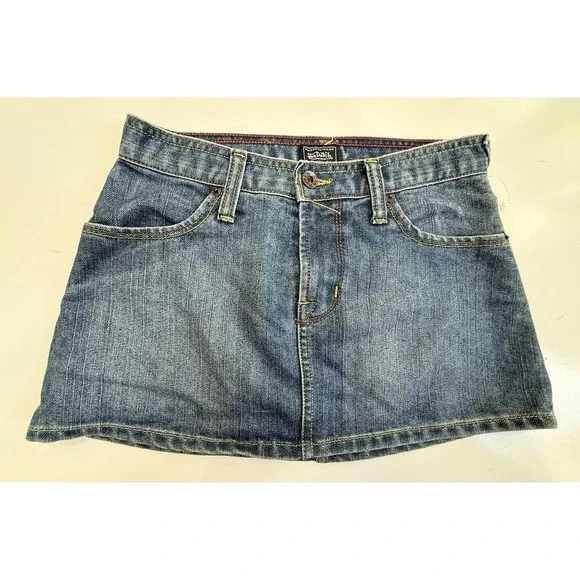 Von Dutch Vintage Mini Denim Skirt Y2K - Picture 1 of 4